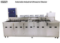 آلة تنظيف بالموجات فوق الصوتية الصناعية متعددة الخزانات مع نظام تجفيف الشطف لإزالة الشحوم من الزيت