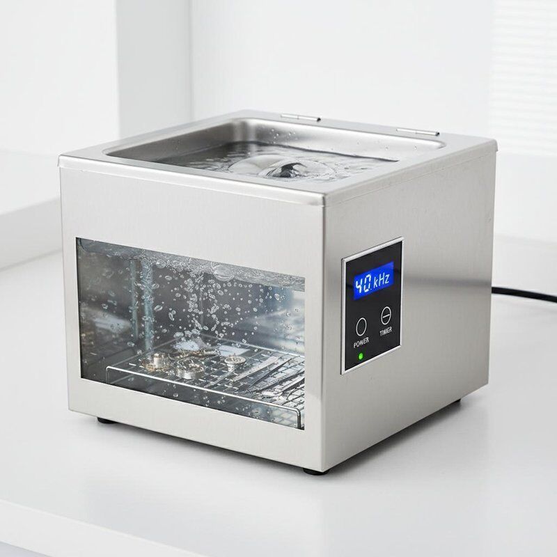 منظف بالموجات فوق الصوتية لسطح الطاولة مقاس 280 × 180 × 200 مم بتردد 40 كيلو هرتز، حماية أمان مصمم لتنظيف الأدوات الحساسة