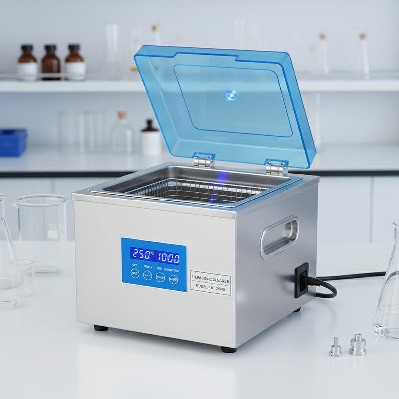 2سعة خزان التنظيف 5 لتر منظف بالموجات فوق الصوتية على الطاولة مع مستوى ضوضاء منخفض مناسب للمختبرات والصناعية